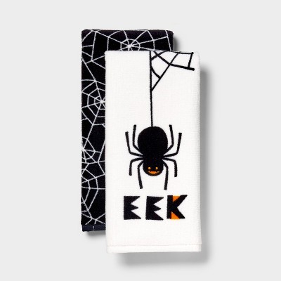 2pk Spider Halloween Kitchen Terry Towels - Hyde & Eek! Boutique™ : Target